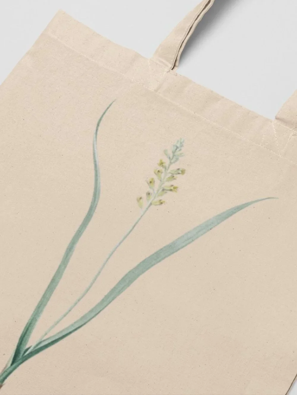 Pale Lachenalia Vintage Floral Print Graphic Canvas Tote Bag